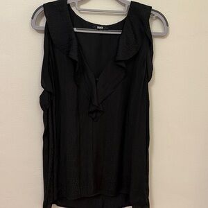PAIGE Women's Elegant Black Silk Sleeveless Blouse
